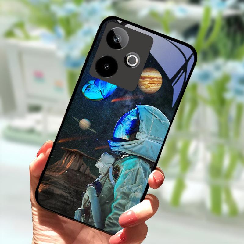 Pro Realme GT7 5G Pouzdro Nové Módní Zadní Kryt z Tvrzeného Skla Pevné PC Pouzdro na Telefon Pro Realme GT 7 Fundas Nárazuvzdorné Pouzdro