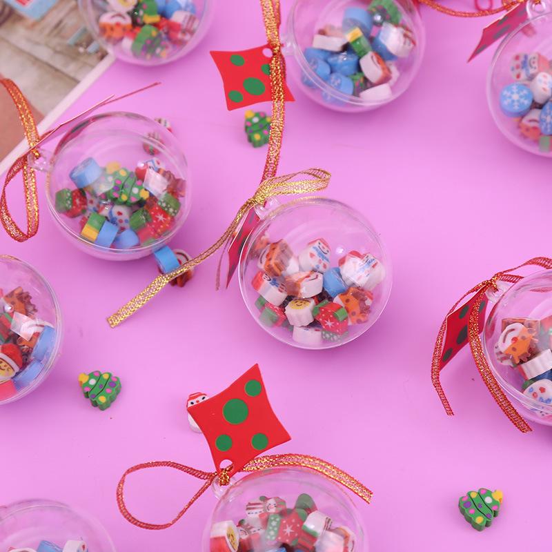 Christmas Cartoon Ball Erasers - Holiday Gifts for Kids