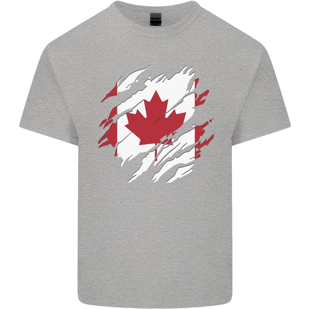 Torn Canada Flag Canadian Day Football Unisexs Light Cotton TShirt