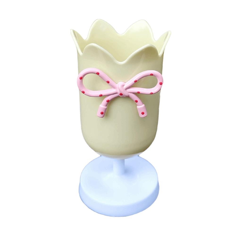 Tulips Shape Tulips Shape Pen Holder Cute Design Makeup Brush Holder Storage Bucket  Desktop