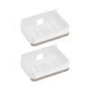 NoDrill Soap Holder Wall Mounted Bathroom Soap Organizers 2 Layer Soap Drying Rack Space Saving Easy Installation 2pcs