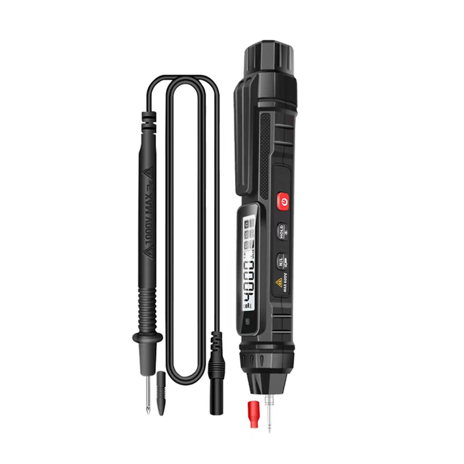 

2в1 Електрична тестова ручка Цифровий мультиметр Професійний Вимірювач напруги струму опору Тестовий прилад Провід під напругою різнокольоровий