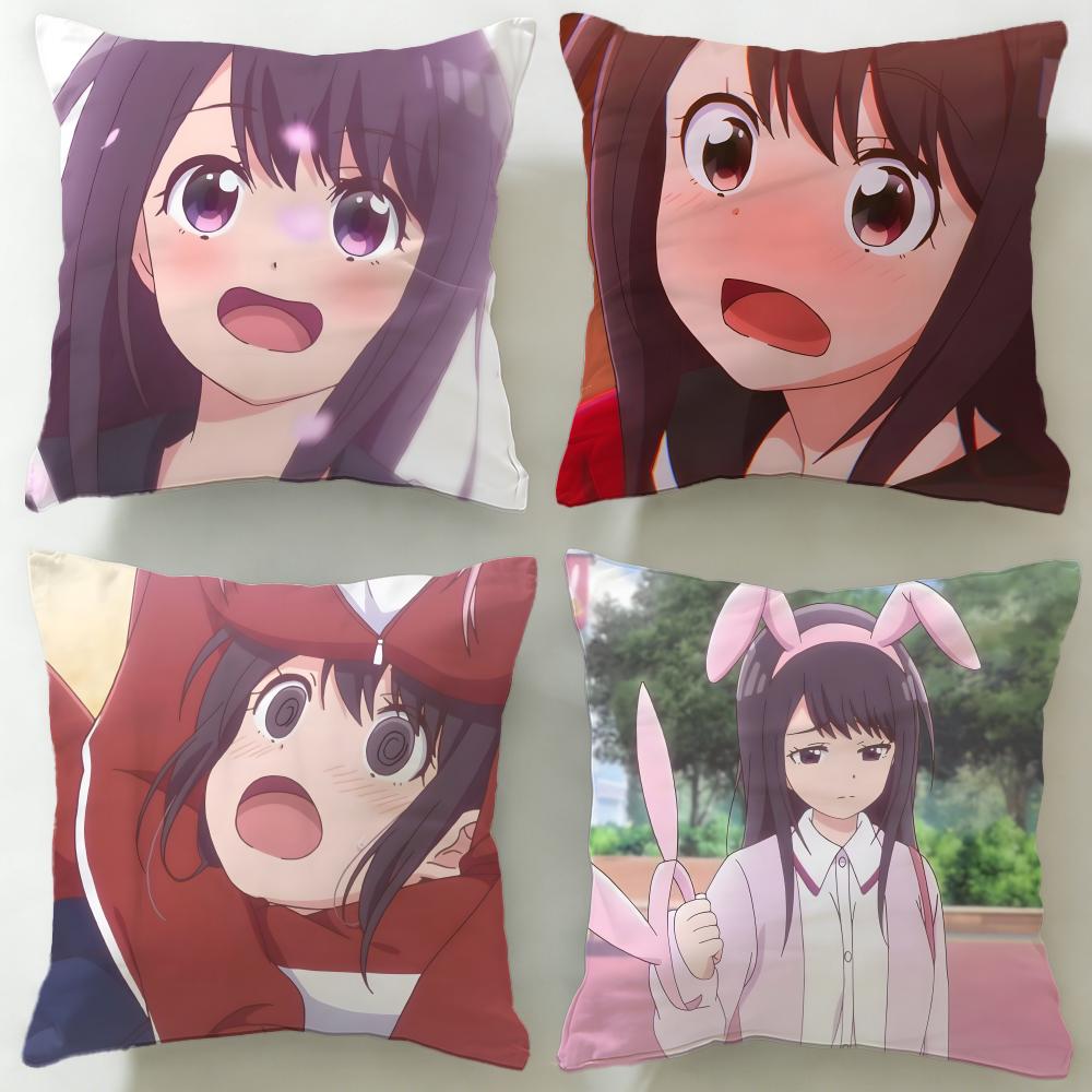 slice anime Senryu Girl Cushion Cover Soft EasyWash Pillow Case Versatile for Couch Bed Travel and Office