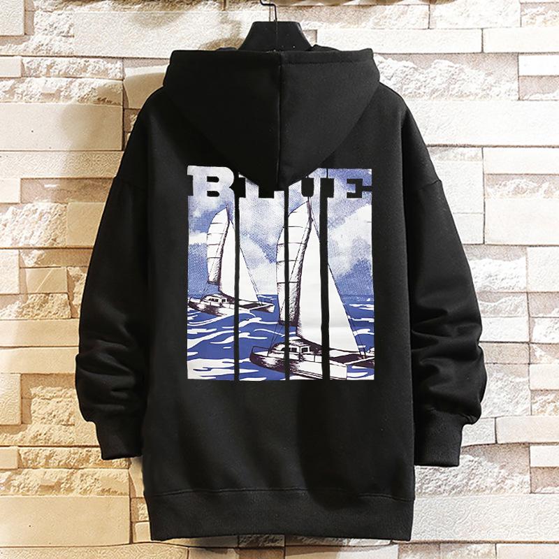 Plus Size Hoodie: Spring/Autumn Loose Fit Pullover for Men (Up to 400 Jin)