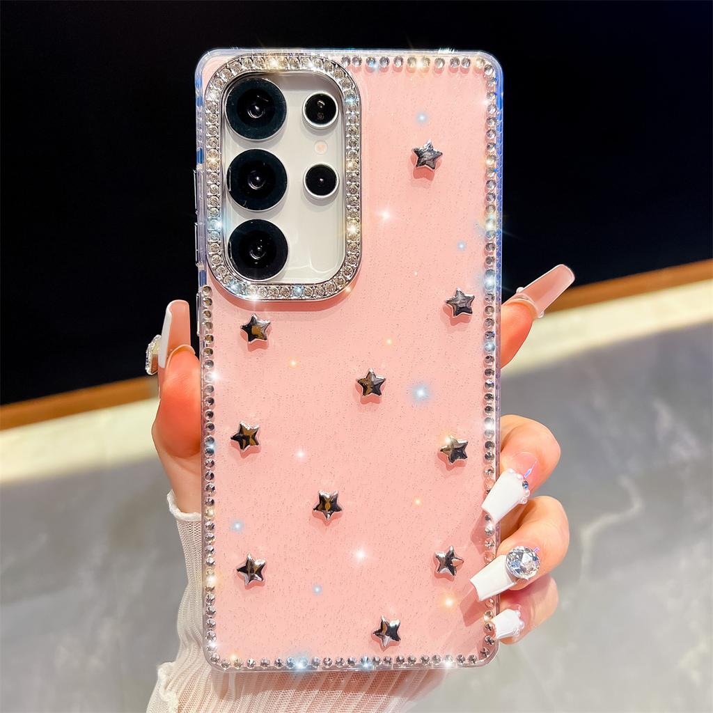 Handmade Sparkly Diamond Star IMD Phone Case, Compatible with Samsung S23 Ultra/S24/S25 & A07/A15/A16/A17/A26/A35/A36/A55/A56