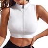 Tettsittende Pustende Yoga Glidelås Sports Fitness Vest Topp