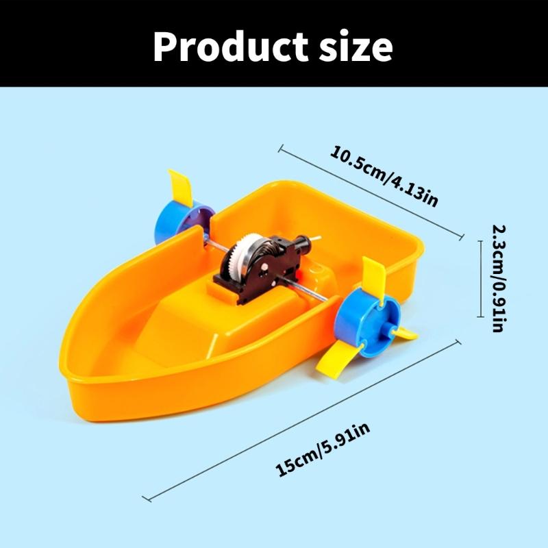 Paddle Wheel Ship Model Assembly Toy Children Educational Toy for School Science Lesson and Parent Child Activities