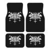 Gothic Satanic Warmaster Car Floor Mats Black Metal Non-Slip Auto Accessories Decor Front & Rear Foot Mats 4 Pieces Universal