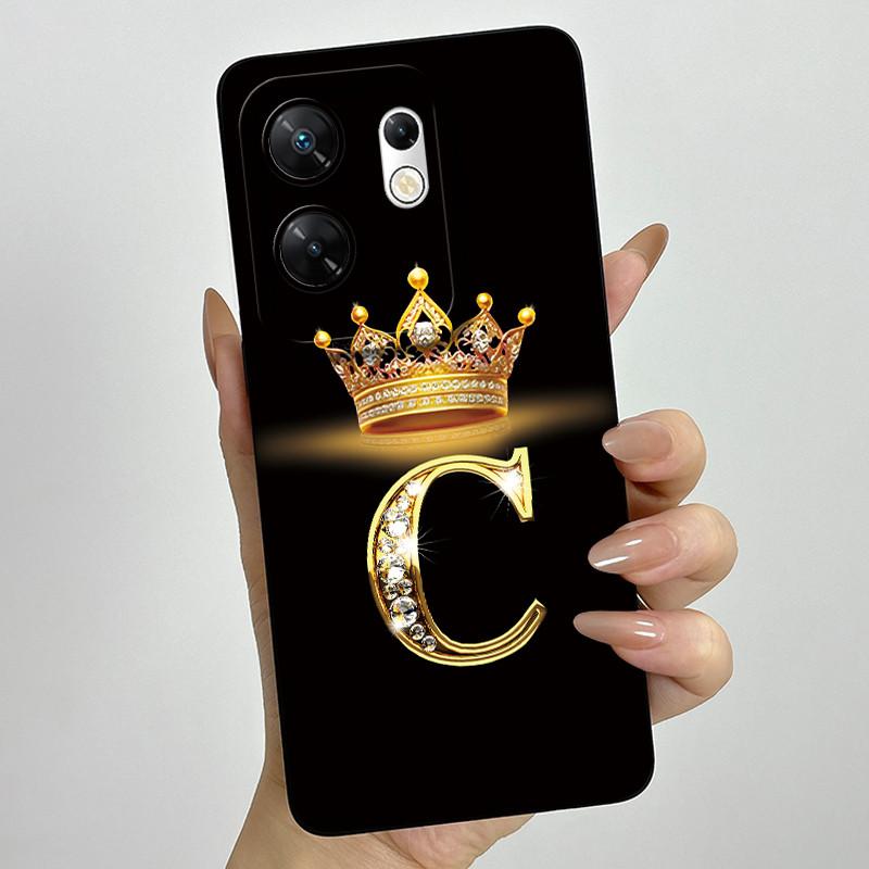 Case for infinix Zero 30 4G 5G Case X6731 Crown Letters Soft Silicone Shockproof Cover For Infinix Zero30 4g Cases X6731B Funda