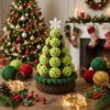 3D Crochet Christmas Tree Kit Multi-layered Basketball Sports Ball Christmas Tree Material Kit DIY Handmade