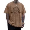 Christian Be The Light Shirts for Men Jesus God Faith Religious Bible Verse T Shirt Oversized Acid Wash Graphic Tees