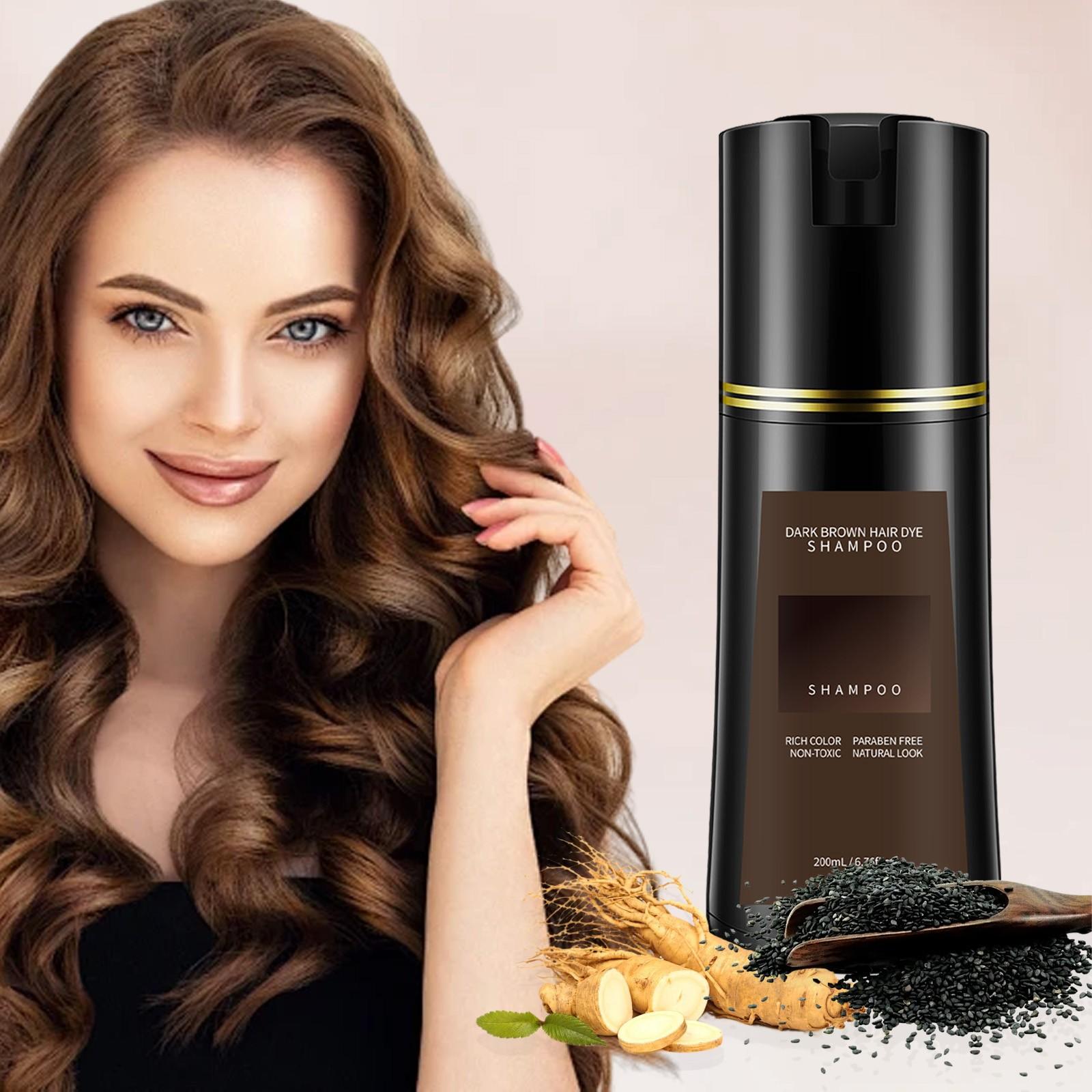 

Dyestuff Shampoo Шампунь Нежно и быстро окрашивает, не раздражает окрашивание(светло-коричневый, темно-коричневый, черный 200мл One Size