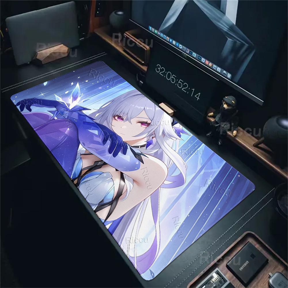 HD Genshin Impact Skirk Pattern Mouse Pad Anime Gaming Pad Desk Accessories PC peripherals Table Pads Rubber Lock-edge Desk Mats