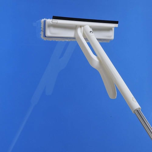 Azuma Glass Wiper for Windows and Screens, Easy-Squeeze Wiper 24F, 24cm Wiping Width, 100-145cm Total Length, Cleans Windows and Screens with Just One