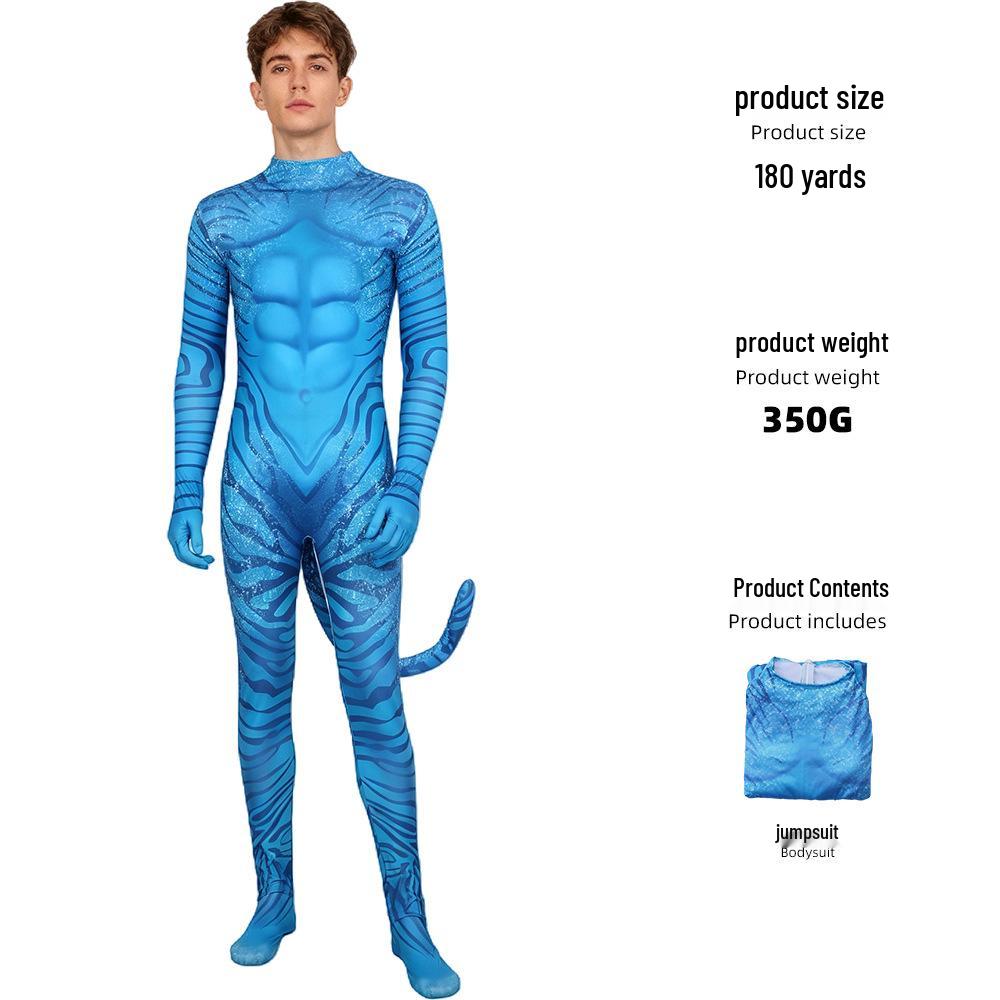 Avatar 3 Kids Cosplay Costume: Stage Performance Jumpsuit for Role-Playing