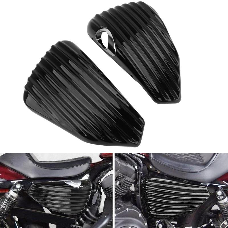 

Motorcycle Black Left Right Fairing Battery Cover Guard For Harley Sportster XL1200 XL883 Forty Eight 2004-2024 Moto Accessories