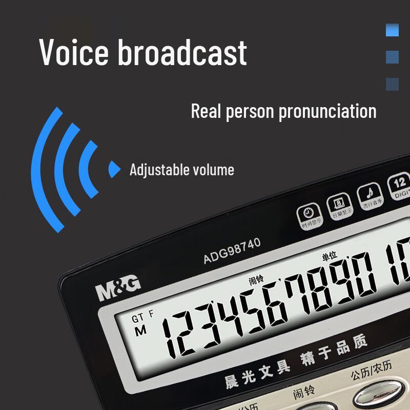 M&G 12-Digit Voice Calculator