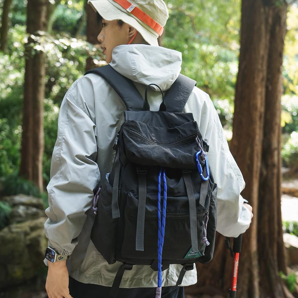 Schoolbag Mountain Camping Backpack Large Capacity Outdoor Schoolbag New Fashion Trendy Bag High Value Young Student Bag Backpack