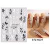 Snøklokke Nail Sticker Spring Flower Campanula 5D Preget Glider White Flora