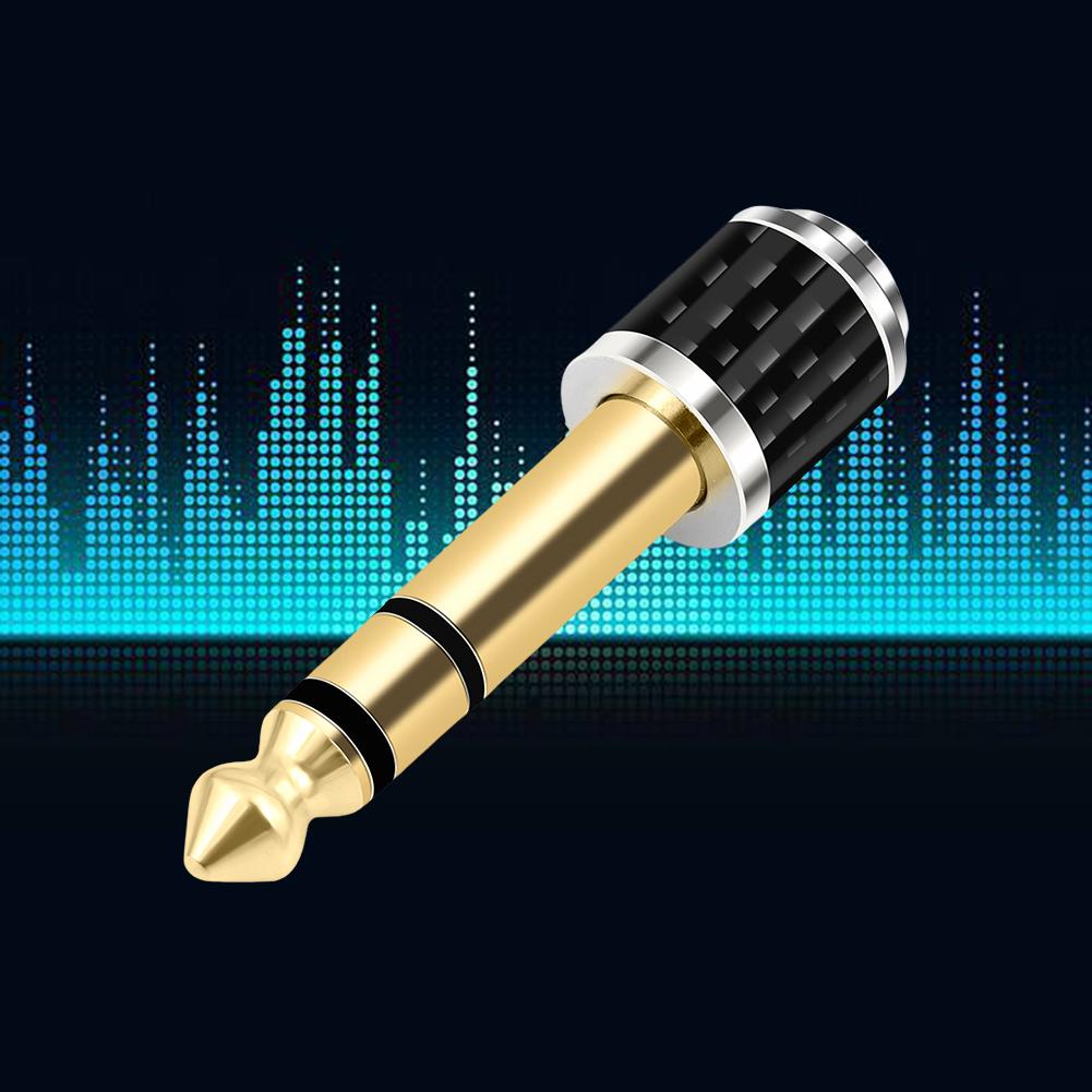 1/2 Pcs 1/4inch To 3.5mm Adapter Male To Female Stereo Headphone Audio Adapter 6.35 To 3.5 Converter for Amplifier Mixer Guitar