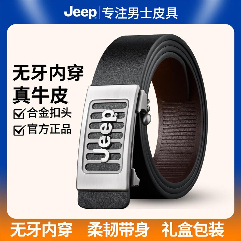 JEEP Men s Genuine Leather Automatic Buckle Belt