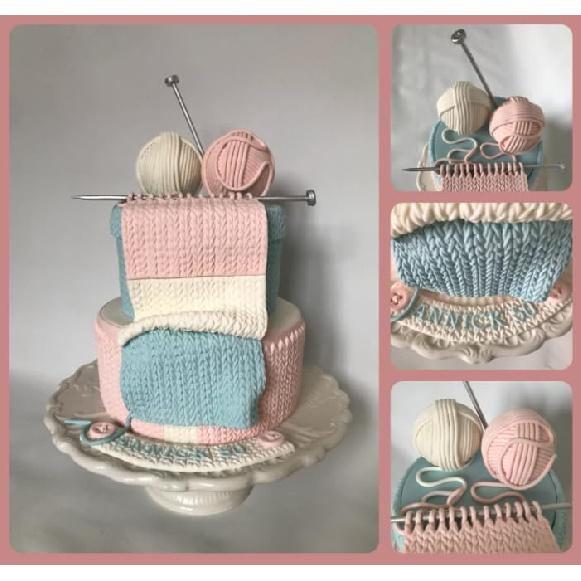 Fondant Sweater Knit Knitting Texture Silicone Chocolate for Fondant Chocolate Cake Decoration Silicone