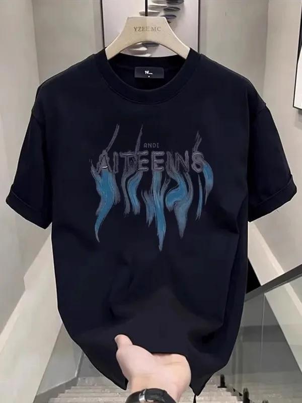 2025 Summer New TShirt Men 100 Cotton Comfortable Breathable Quick Drying Tee Fantastic Printting Partner Tee Short Tshirts