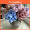 Realistic Rose Silk Buds 9 Stems Artificial Flowers Home Decor Props Photography