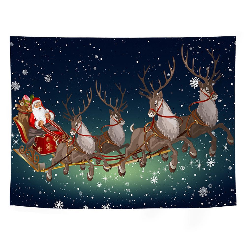 

Рождественский гобелен с принтом, фоновая ткань для рождественской елки, ткань для подвешивания ветра, новогодняя комната, ткань для украшения общежития, настенная ткань 100x75