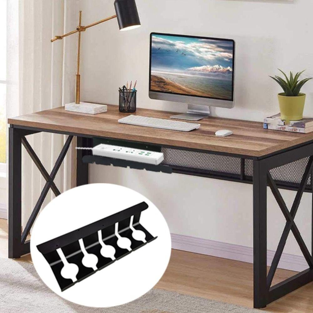 Large Capacity Under Desk Cable Management Tray Strong Load-bearing Socket Strip Holder  Study