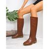 Retro Low-heeled Knight Boots 2025 Winter New British Style Sleeves Are No More Than Knee-length Boots for Women