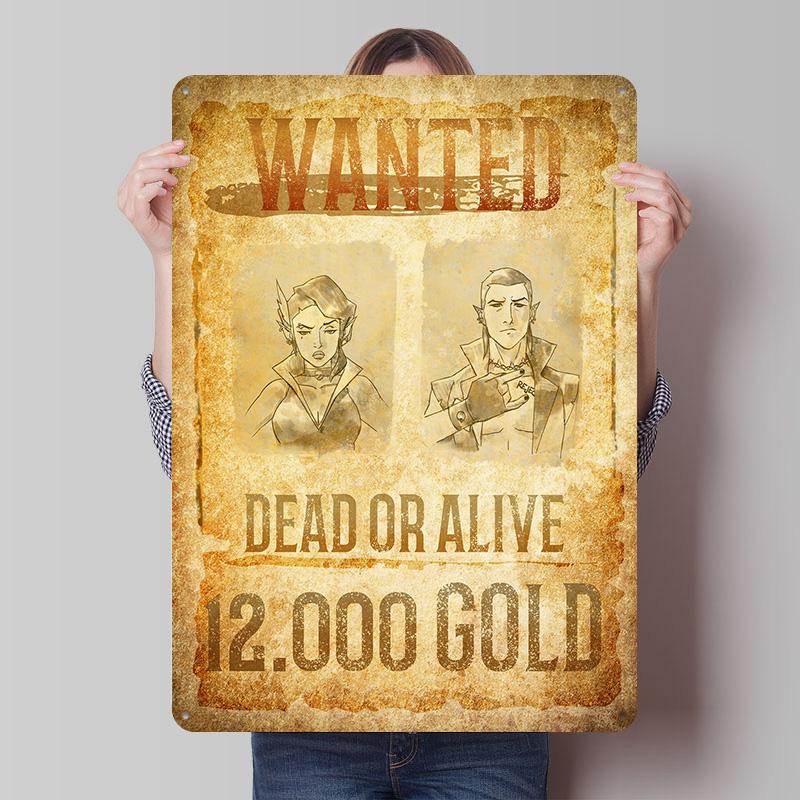 The Legend of Vox Machina Tinplate Posters Customizable Wall Art Retro Vintage Metal Tin Signs for Home and Decoration Gaming