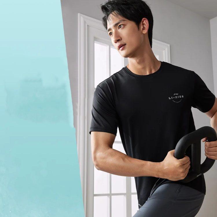 Li Ning Fitness Series T Shirt Men's Black ATST093-1