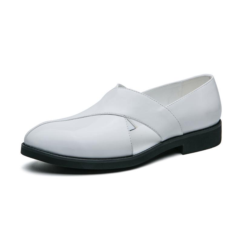 2024 Men s Plus Size Glossy Patent Leather Slip-on Loafers - Breathable & Stylish 46