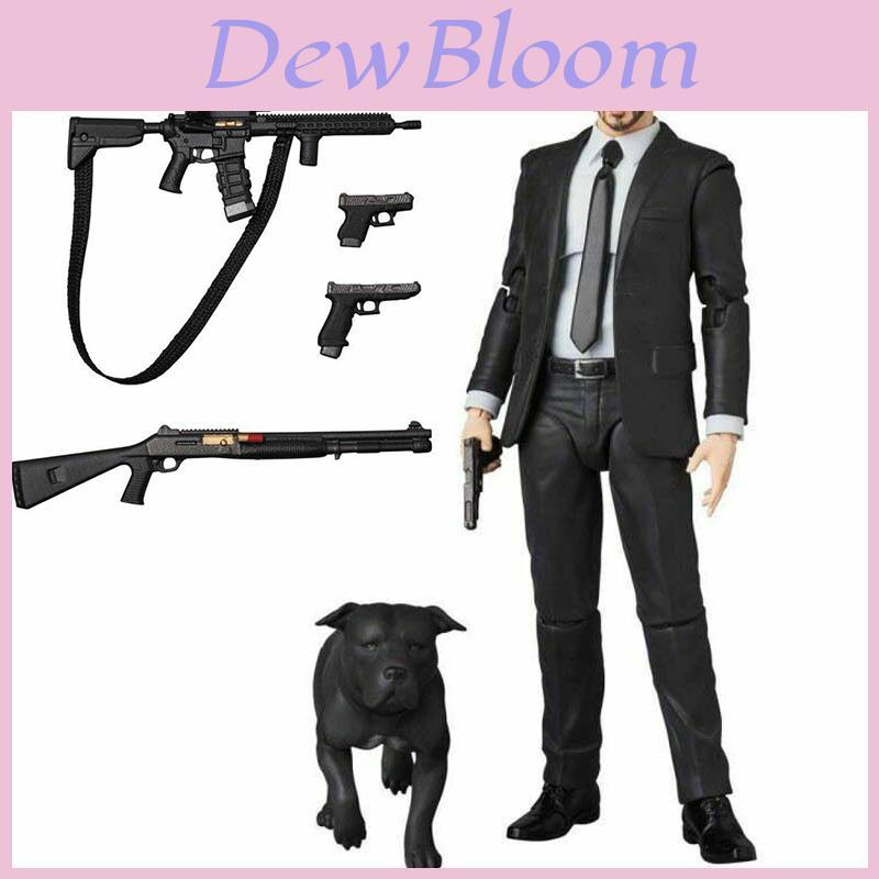 Medicom Toy Mafex 085 John Wick Kapitel 2 Actionfigur mit austauschbaren Köpfen und Boxverpackung