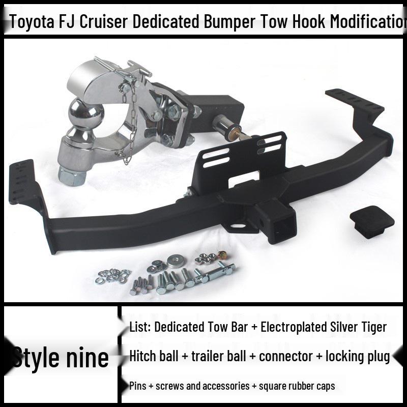 Toyota FJ Cruiser Prado Modified Trailer Tow Hook Tiger Head Bracket