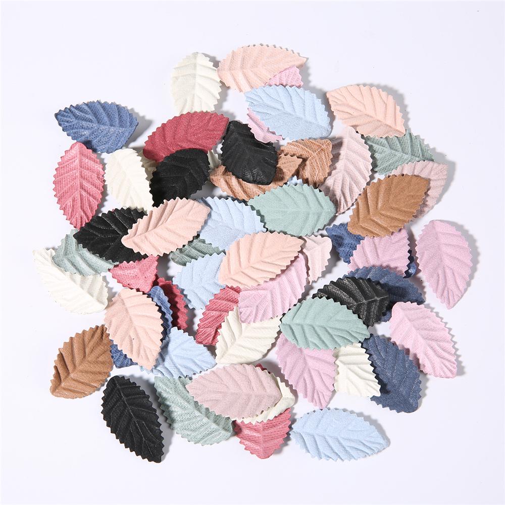 50Pcs Artificial Leaves Fake Tree Leaf for Home Room Decor Wedding Decorations DIY Handmade Wreath Scrapbooking Craft Accessory