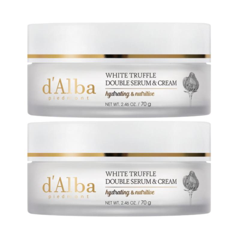DAlba Weiße Trüffel Doppelserum & Creme 70g - Vegane Hautpflege Faltenpflege