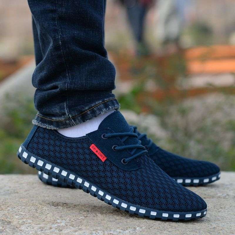 Summer mesh shoes men's breathable deodorant mesh shoes men's shoes sports and leisure shoes old north cloth shoes large size men's shoes