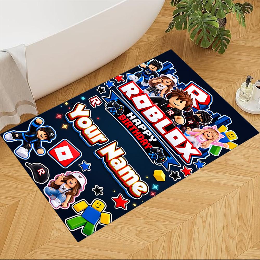 Roblox Customizable Name Floor Mat Design for Hallway Bedrooms Living Rooms Study room Antislip Carpet Office home decor Spiritual Gift