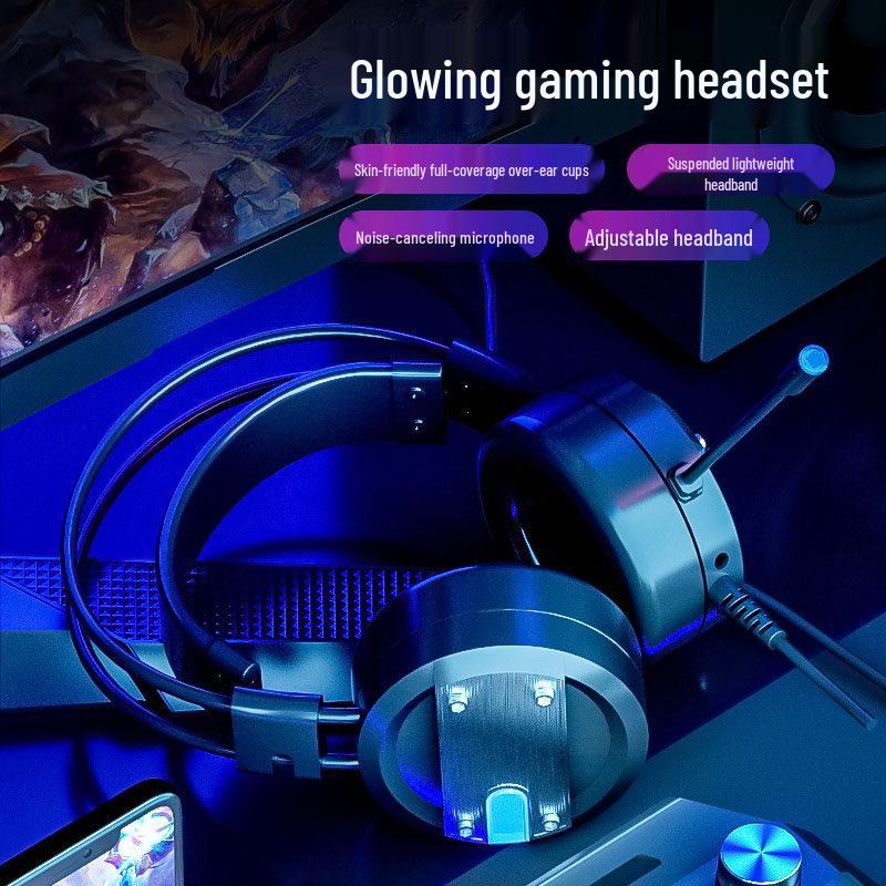 Esports Mechanical-Feel Keyboard, Mouse & Headset Combo for Laptops & Desktops