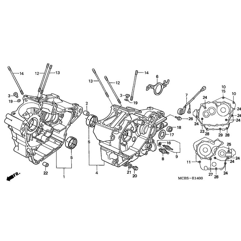 Motorcycle Crankshaft Plane Bearing For Honda VT600C Shadow VLX 1991-2007 NTV600 NTV650 XRV650  twin