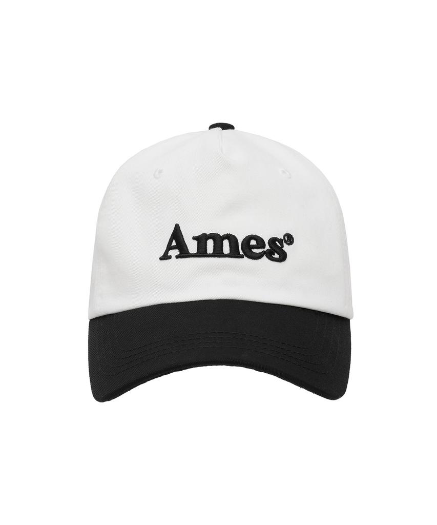 AMES-WORLDWIDE Basic Logo Twotone Ball Cap White