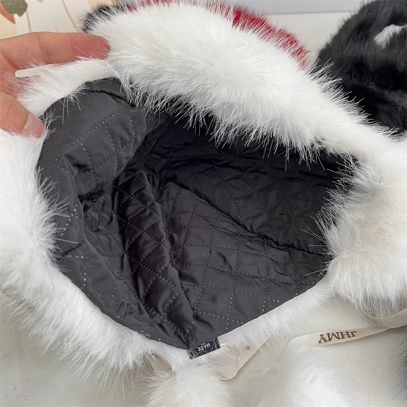 New cartoon cute panda plush hat female autumn and winter furry warm and cold-proof Lei Feng hat ear protector