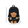 Backpack cute bear schoolbag junior high school girls college students new backpack niche Mori versatile bag