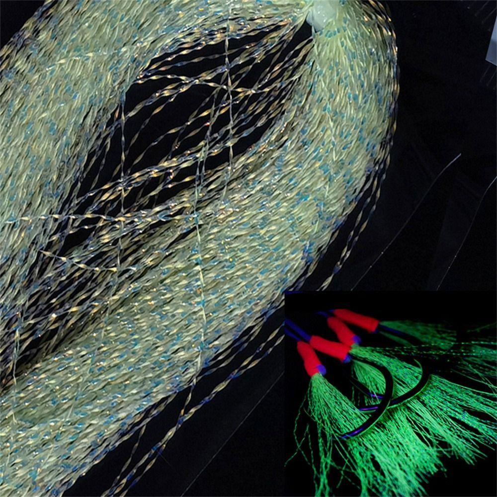 1Pack Luminous Twisted Flashabou Holographic Tinsel Crystal Flash Strands For Jig Hook Lure Sabiki Rig Making Material