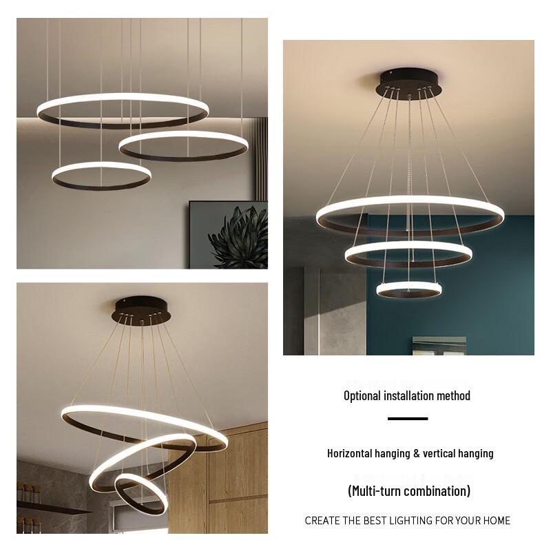 Modern Concentric Ring LED Chandelier