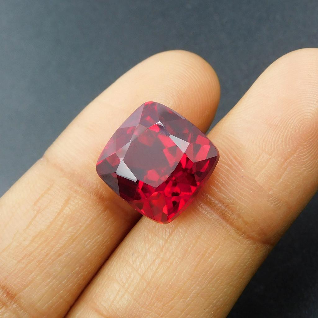 15.9Ct Natural Red Ruby CERTIFEID Square Cushion Cut Loose Gemstone Earring Size P-913-sa