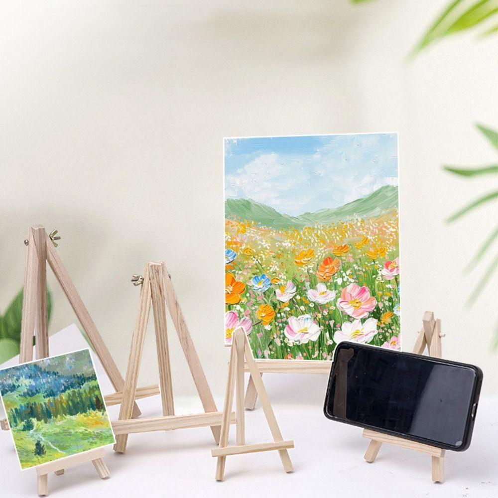 Triangle Shape Tabletop Easel Small Size Painting Display Holder New Wood Drawing Easel  Painting