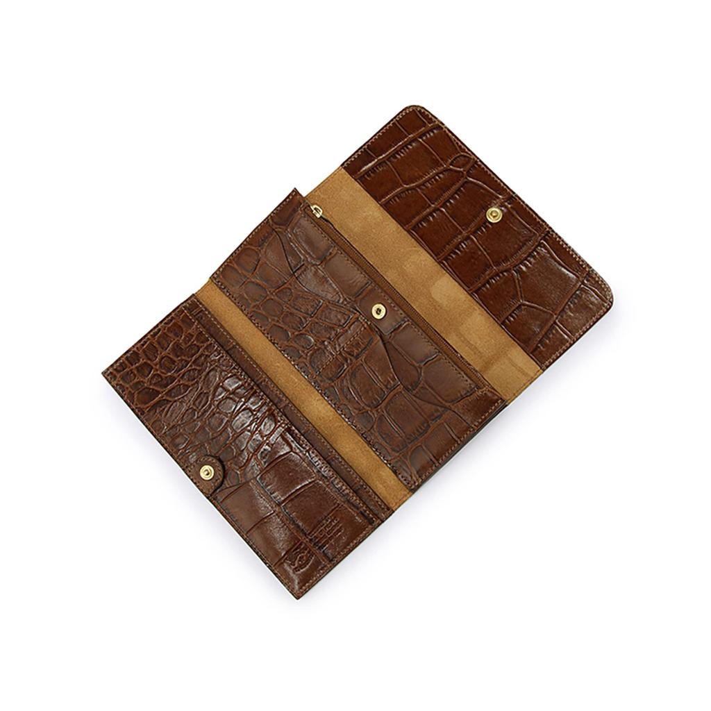 IL BISONTE Long Cowhide for Men and Women Wallet, Unisex, Leather, Red, 54_1_5432411140,